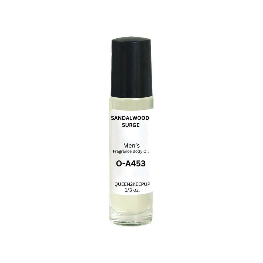 Sandalwood Surge Men's Body Oil Fresh Woody and Confident Masculine Roll-On